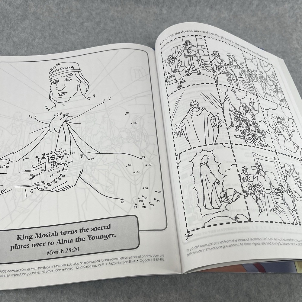 Book Of Mormon Activity Books Lot 6 Animated Stories Coloring Religious LDS Kids - Picture 16 of 16